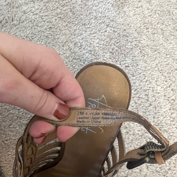 FRANCO Sarto The Artist Collection Women’s Brown Leather‎ Heels Size 7 - Picture 9 of 9